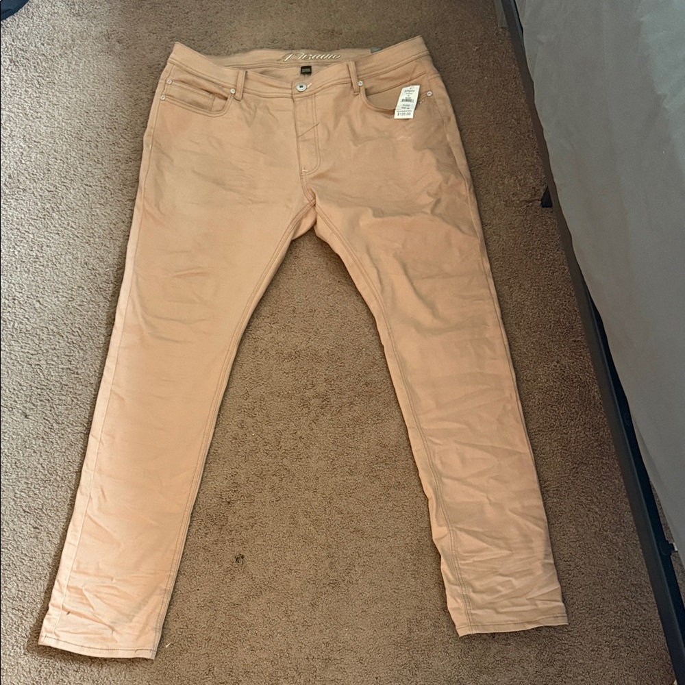 Peach Straight-Leg Pants